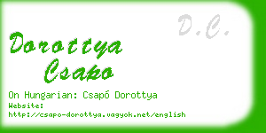 dorottya csapo business card